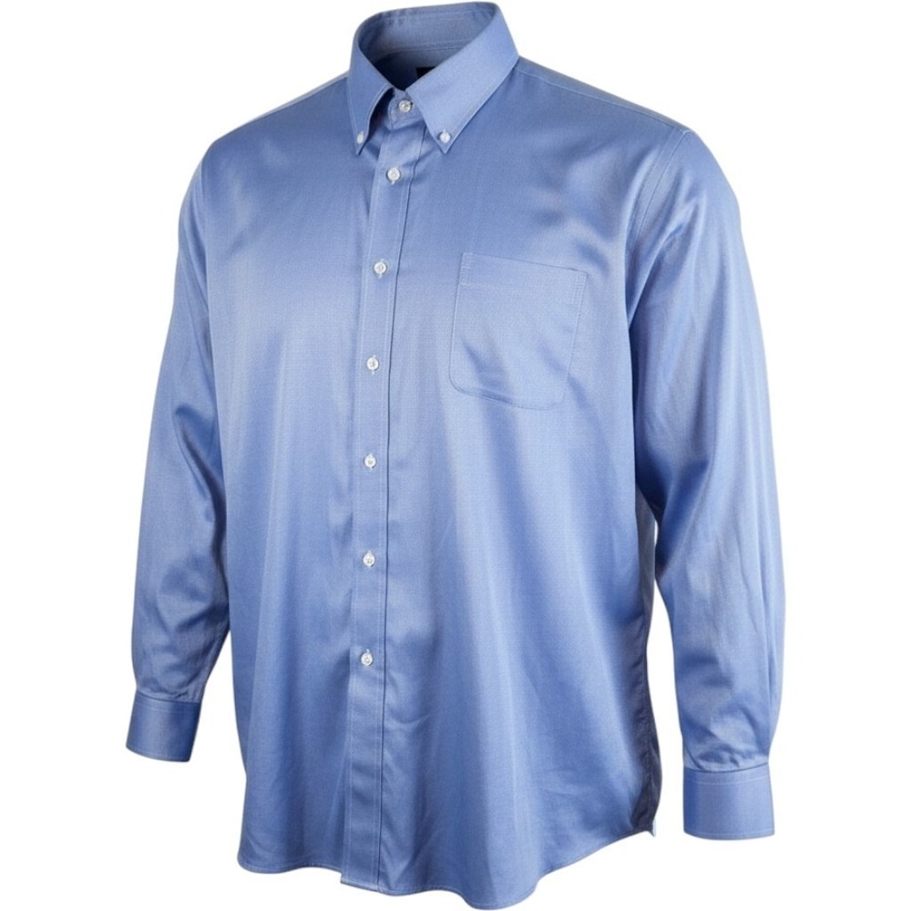 JOS A BANK Oxford Dress Shirt Mens 18.5 - 34/35 Blue Cotton Pinpoint Traditional